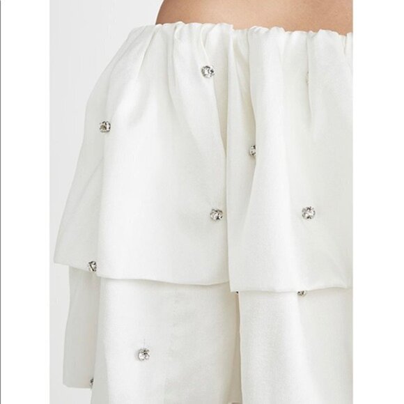 Azeeza Dress NWT Aurora Off Shoulder Mini Dress White XS new - Picture 7 of 14